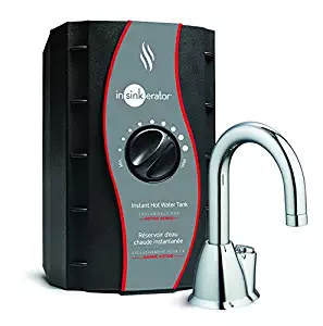 InSinkErator Invite H-HOT100 Push Button Instant Hot Water Dispenser System with Stainless Steel Tank, Chrome