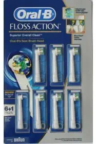 Oral B Triumph FlossAction Power Toothbrush Refills (6 ct), plus 1 Interspace Power Tip Refill