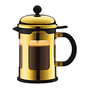 Bodum Chambord 4-Cup French Press Coffee Maker, Gold Chrome, 17-Oz.