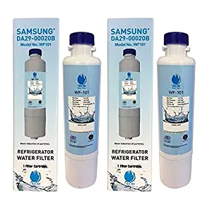 Replacement Water Filter Cartridge for Samsung Refrigerator Models RF25HMEDBWW / RF28HDEDTSR/AA (2 Pack)