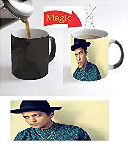 Color Change Magic Black Coffee Mug Bruno Singer Mars Hot American Christmas Gift D1