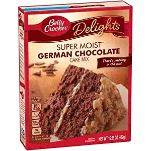 Betty Crocker Super Moist Cake Mix German Chocolate 15.25 oz Box (Pack of 2)