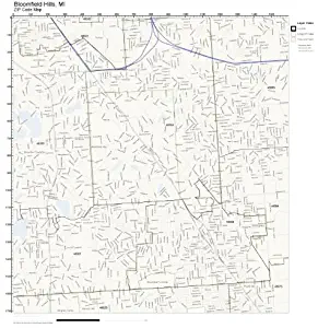 ZIP Code Wall Map of Bloomfield Hills, MI ZIP Code Map Not Laminated
