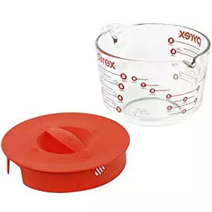 Pyrex 1055161 Prepware 8 Cup, Clear with Red Lid and Measurements