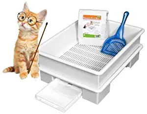 SMART CAT BOX Starter Kit - Cat Litter Box - DOES NOT USE EXPENSIVE URINE PADS - Made in the USA