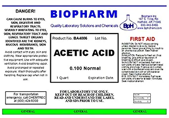 Acetic Acid 0.100 Normal (1 Quart)