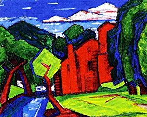 Butter Factory, Montgomery Street, Bloomfield, New Jersey by Oscar Bluemner - 16" x 20" Premium Canvas Print