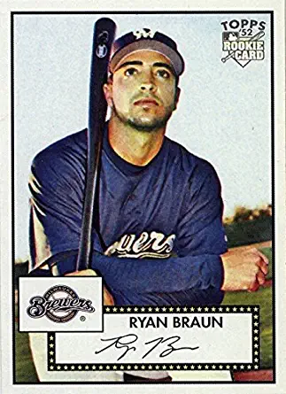 2007 Topps 52 Design - Ryan Braun Milwaukee Brewers Baseball Rookie Card #20