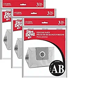 Dirt Devil Type AB Vacuum Bags (9-Pack), AD10096