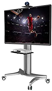 Best Mobile Tv Stand With Mount Rolling Tv Cart Silver