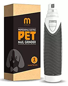 MorePets Dog Nail Grinder Electric Pet Nail Grinder Cordless Rechargeable Battery Operated Grooming Tool for Small Medium Large Dogs