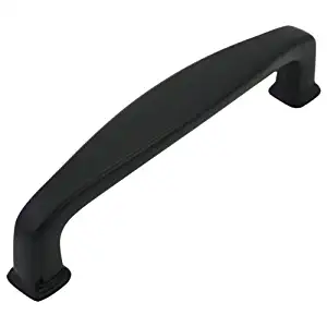 10 Pack - Cosmas 4392FB Flat Black Modern Cabinet Hardware Handle Pull - 3-3/4" Inch (96mm) Hole Centers