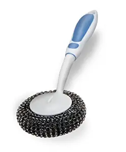 Superior Handled Stainless Steel Scourer (Blue)