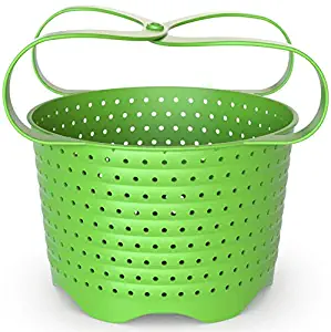 Avokado Silicone Steamer Basket Compatible with 6qt Instant Pot and Ninja Foodi - Perfect Pressure Cooker Accessory Protects your Non-Scratch IP Inserts - Rust and Dent Free (6 Qt, Green)