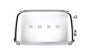 Smeg TSF02SSUS 50's Retro Style Aesthetic 4 Slice Toaster, Chrome