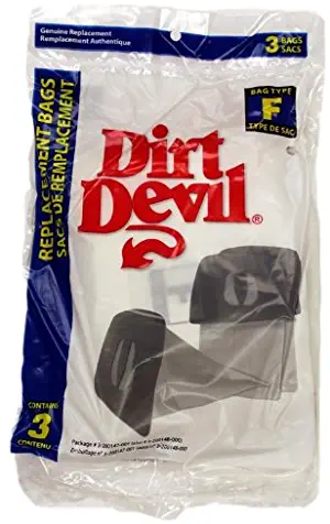 Dirt Devil Paper Bag, Royal Can Vac Type F Dirt Devil 3pk