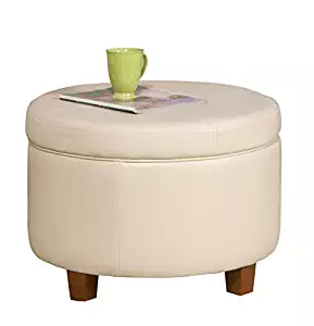 Best Round Light Blue Ottoman With Storage