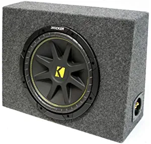 ASC Package Single 10" Kicker Sub Box Regular Cab Truck Subwoofer Enclosure C10 Comp 300 Watts Peak