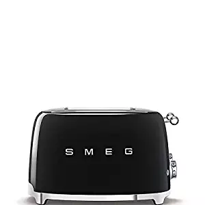 Smeg 4 Slot Toaster Black TSF03 BLUS