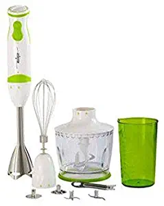 miallegro 9090G MiTutto Professional Style Immersion Hand Blender, 550-watt, White and Green