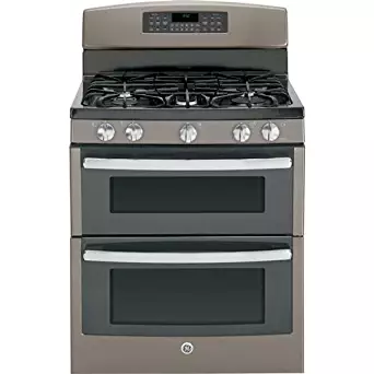 GE JGB850EEFES 30" Slate Gas Sealed Burner Double Oven Range