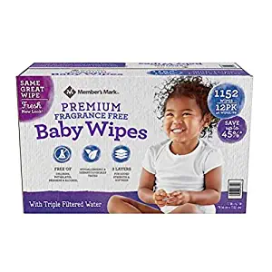 Member's Mark Premium Fragrance Free Baby Wipes (1152 ct.)