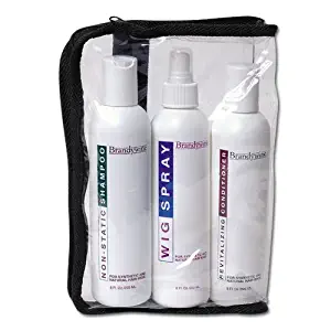 Brandywine Synthetic Wig Maintenance Kit, Non-Static Wig Shampoo, Revitalizing Wig Conditioner and Non-aerosol Wig Spray, 8 Ounce each