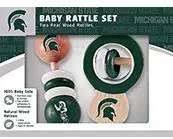 Michigan State Wood Rattle Set