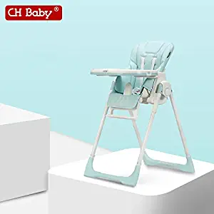 5-in-1 baby high chair, adjust height fold feed chair (blue)
