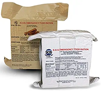 S.O.S. Rations Emergency 3600 Calorie Food Bar (Cinnamon + Coconut, 2 Pack)