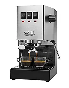 Gaggia RI9380/46 Classic Pro Espresso Machine, Solid, Brushed Stainless Steel