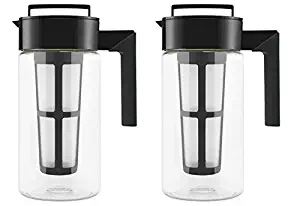 Takeya Cold Brew Iced Coffee Maker, 1-Quart, Black - 2 Pack