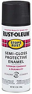 Rust-Oleum 7798830 Stops Rust Spray Paint, 12-Ounce, Semi Gloss Black