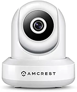 Amcrest ProHD 1080P POE (Power Over Ethernet) IP Camera with Pan/Tilt, Two-Way Audio, Optional Cloud Recording, Full HD (1920TVL) @ 30FPS, Wide 90° Viewing Angle and Night Vision IP2M-841EW (White)