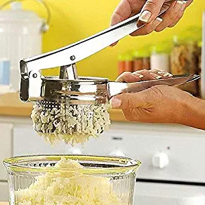 Kitchen Accessories - Stainless Steel Potato Masher Ricer Large Sturdy Puree Vegetable Fruit Juicer Press Maker - Clearance Eggs Theme Aqua Seasonal Measuring Orange Dish Glass Cabinet