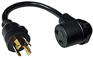 Parkworld 886139 Generator Adapter Cord Locking 4 Prong Male NEMA L14-30P to 10-30R Dryer 3 Prong Receptacle