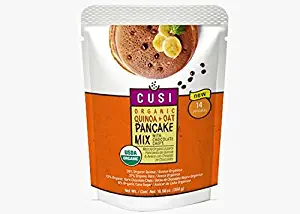 Organic Quinoa & Oat Pancake & Waffle Mix with Chocolate Chips by Cusiwolrd USA ,Breakfast Healthy & Quality Ingredients , Gluten Free, Wholegrain , Vegan Friendly