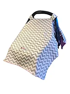 Carseat Canopy Cover, Doubles as a Convenient Breastfeeding or Shopping Cart Cover, Car Seat Canopy Accessories are a Perfect Baby Shower Gift for Baby Girls and Boys