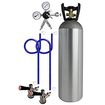 Kegco 2PDDK15 2 Product Direct Draw Kit for Commercial Kegerators and Jockey Boxes with 15 lb. CO2 Tank