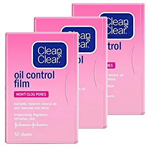 Beauty Kate Compatible Pink Oil Control Film Replacement for Clean & Clear Blotting Paper Oil-absorbing Sheets, 50 Sheets (Grapefruit Fragrance，Pack of 3)