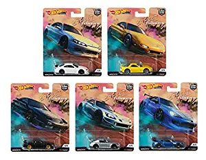 Hot Wheels 2019 Car Culture Street Tuners Series Set of 5, 1/64 Scale Diecast Model Cars