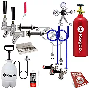 Kegco Ultimate Door Mount Kegerator 2 Tap Conversion Kit w/ 5 lbs Tank - EBUCK2-5T