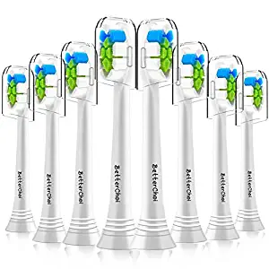 8pcs Replacement Toothbrush Heads Compatible with Philips Sonicare Electric Toothbrush. White.