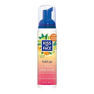 Kiss My Face Hold Up! Organic Hair Styling Mousse, 8.5 Ounce Bottles (pack of 3)