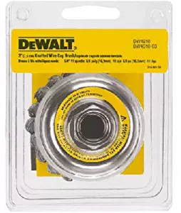 DewaltDW4910 5 Pack 3-Inch by 5/8-Inch-11 Knotted Cup Brush/Carbon Steel .020-Inch