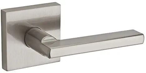 Weiser (by Kwikset) Halifax Lever, Square Rose, Passage Function, Satin Nickel (US15)