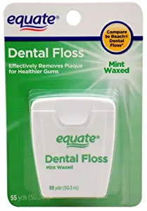 Equate - Dental Floss - Mint Waxed, 55 Yards