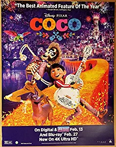 COCO MOVIE POSTER 1 Sided ORIGINAL 22X28 BENJAMIN BRATT DISNEY