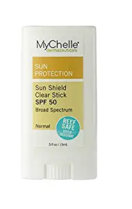 MyChelle Dermaceuticals Sun Shield Stick SPF 50- Zinc Oxide Broad-Spectrum Sunscreen For All Skin Types, Travel-Friendly & Water Resistant,Non-GMO, 0.5 fl oz