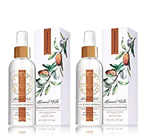 Bath and Body Works Pure Simplicity Almond Milk HYPOALLERGENIC VALUE PACK - 2 Face & Body Refresher - Full Size